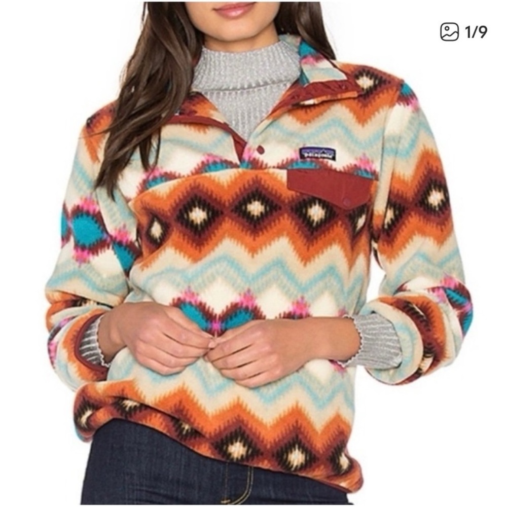 Patagonia Synchilla Snap-T Fleece in  "Timber Twist Aztec"  Pullover Size XL